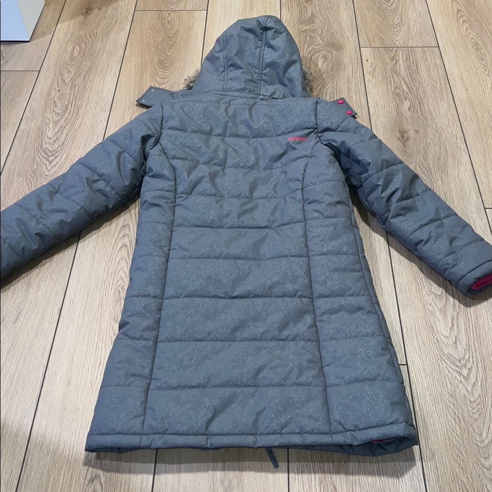Oshkosh Girls Winter Coat Gray and Pink Size 14 - Like New Condition - Picture 9 of 9